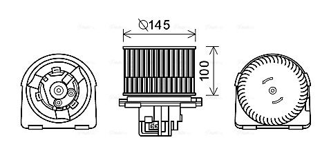 AVA QUALITY COOLING Вентилятор салона OL8619